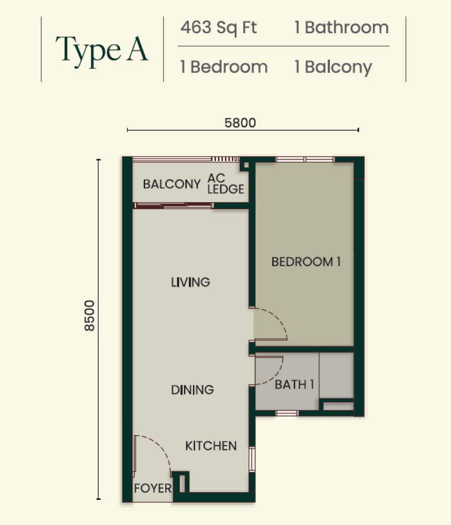 Type A floor plan