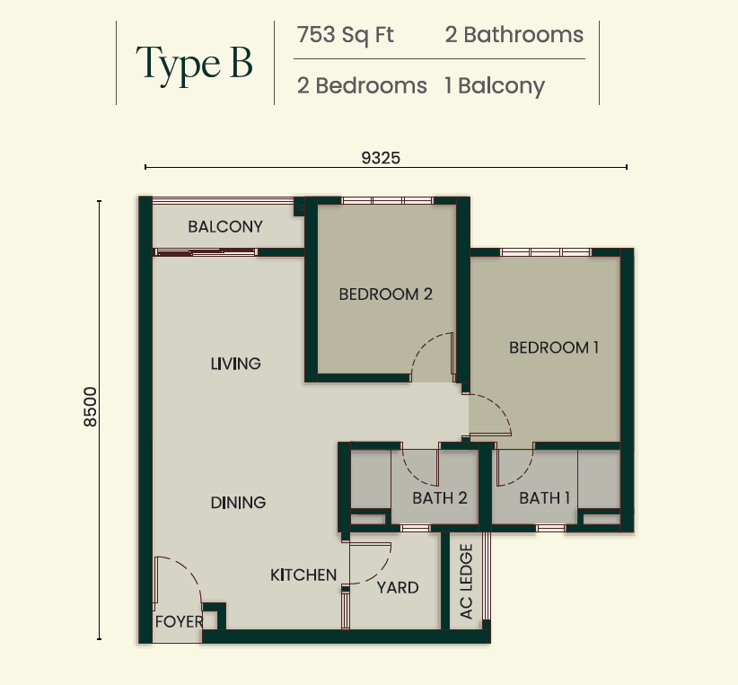 Type B floor plan