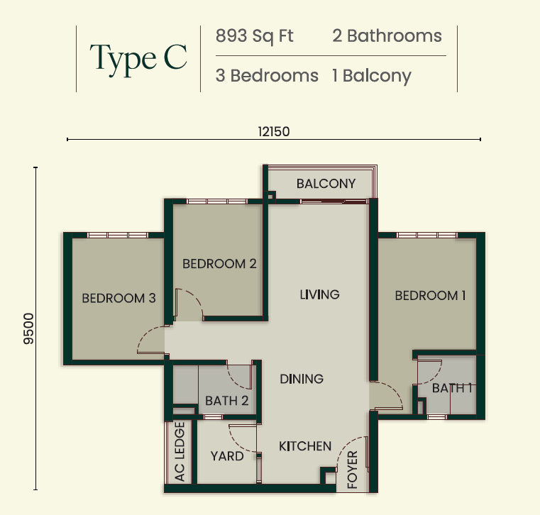 Type C floor plan