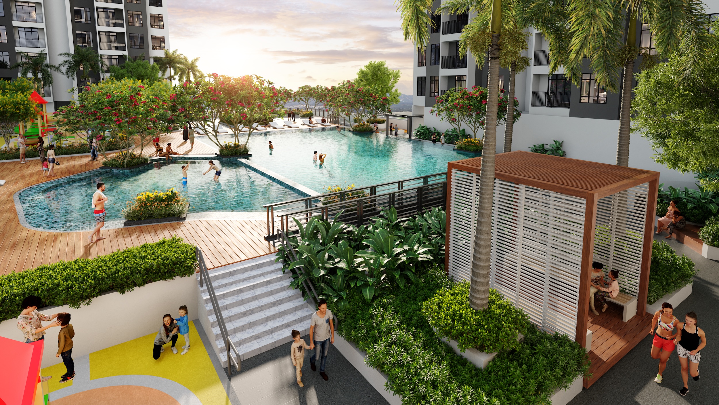 Resort-style pool